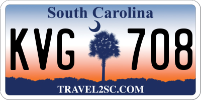 SC license plate KVG708