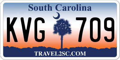 SC license plate KVG709