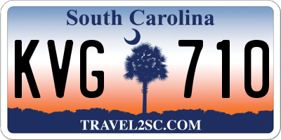 SC license plate KVG710