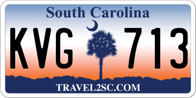 SC license plate KVG713