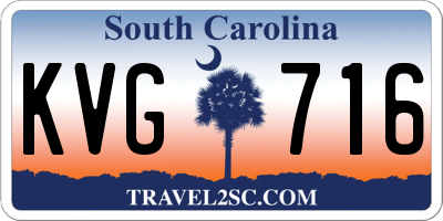 SC license plate KVG716