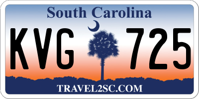 SC license plate KVG725