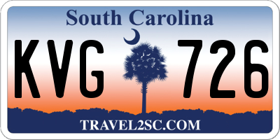 SC license plate KVG726