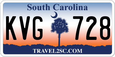 SC license plate KVG728