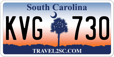 SC license plate KVG730