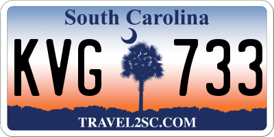 SC license plate KVG733