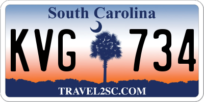 SC license plate KVG734