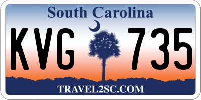 SC license plate KVG735