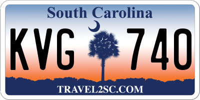 SC license plate KVG740
