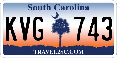 SC license plate KVG743