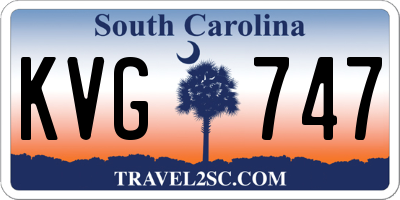 SC license plate KVG747
