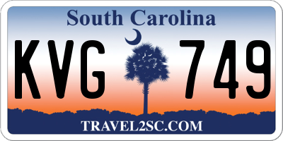 SC license plate KVG749