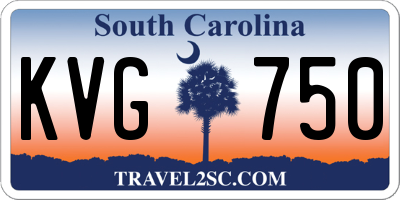 SC license plate KVG750