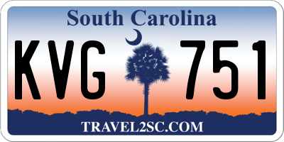SC license plate KVG751