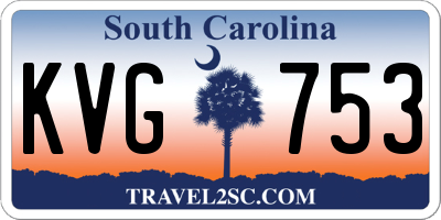 SC license plate KVG753