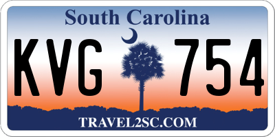 SC license plate KVG754