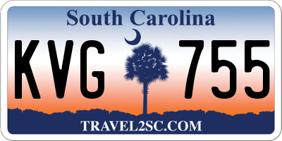 SC license plate KVG755