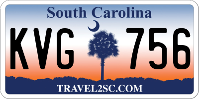 SC license plate KVG756