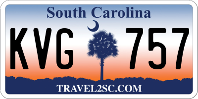 SC license plate KVG757