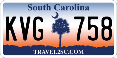 SC license plate KVG758