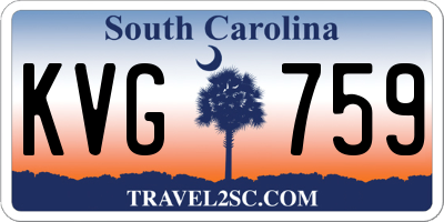 SC license plate KVG759