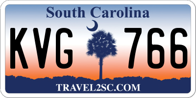 SC license plate KVG766