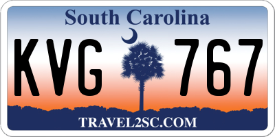 SC license plate KVG767