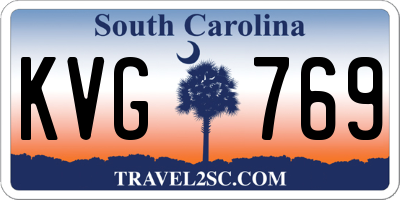 SC license plate KVG769