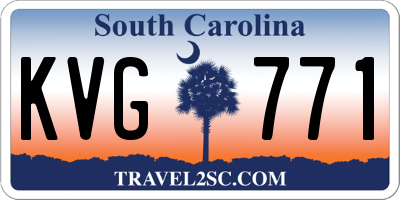 SC license plate KVG771