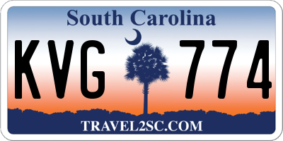 SC license plate KVG774