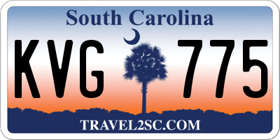 SC license plate KVG775