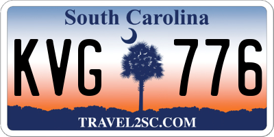 SC license plate KVG776