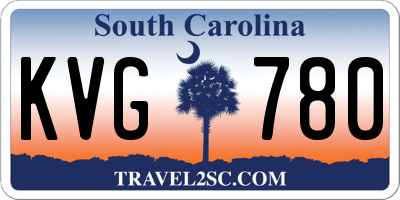 SC license plate KVG780