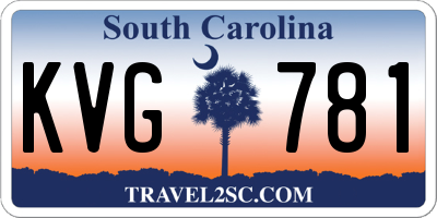 SC license plate KVG781