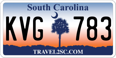 SC license plate KVG783