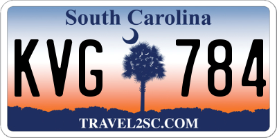SC license plate KVG784