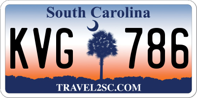 SC license plate KVG786
