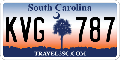 SC license plate KVG787