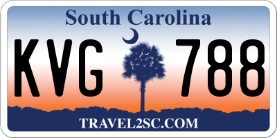 SC license plate KVG788