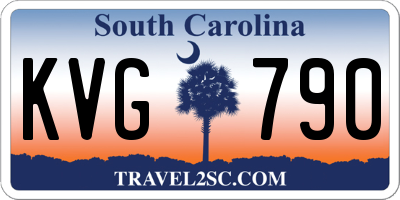 SC license plate KVG790