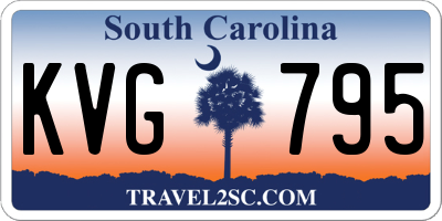 SC license plate KVG795