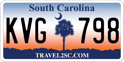 SC license plate KVG798