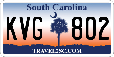 SC license plate KVG802