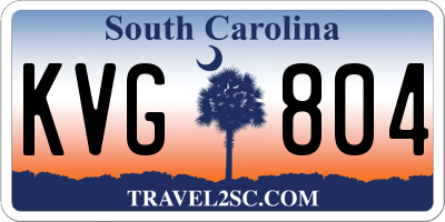 SC license plate KVG804