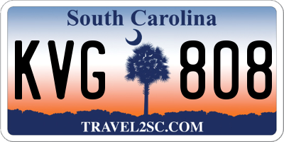 SC license plate KVG808