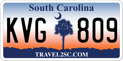 SC license plate KVG809