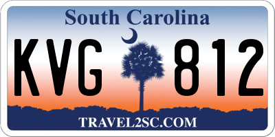 SC license plate KVG812