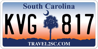 SC license plate KVG817