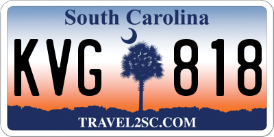 SC license plate KVG818