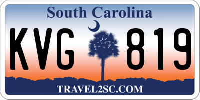 SC license plate KVG819